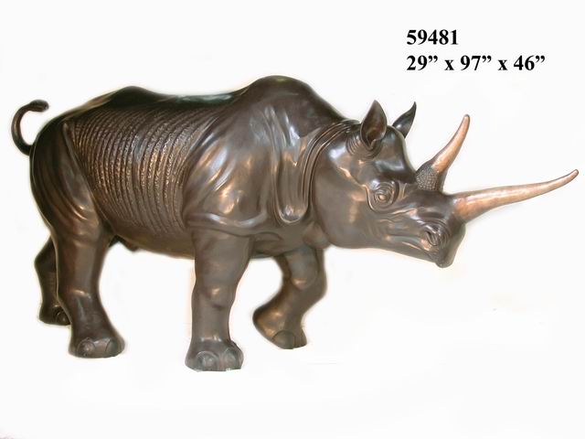 Bronze Rhinoceros - Click Image to Close